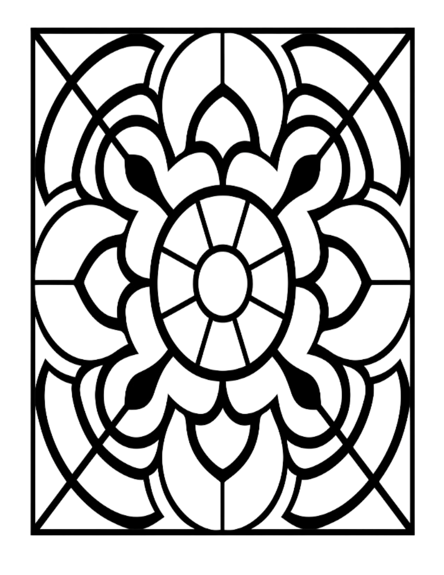 Digital PDF 100 Giant Geometric Patterns Stress Relieving Coloring Book