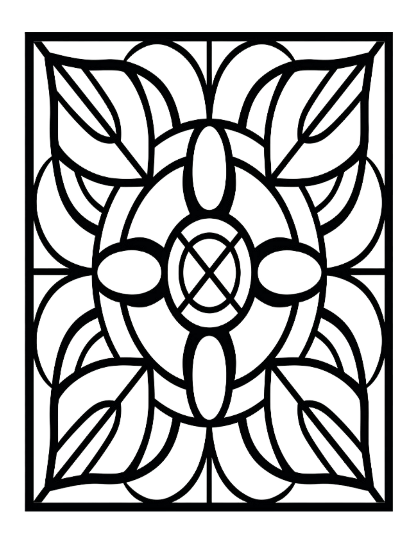 Digital PDF 100 Giant Geometric Patterns Stress Relieving Coloring Book