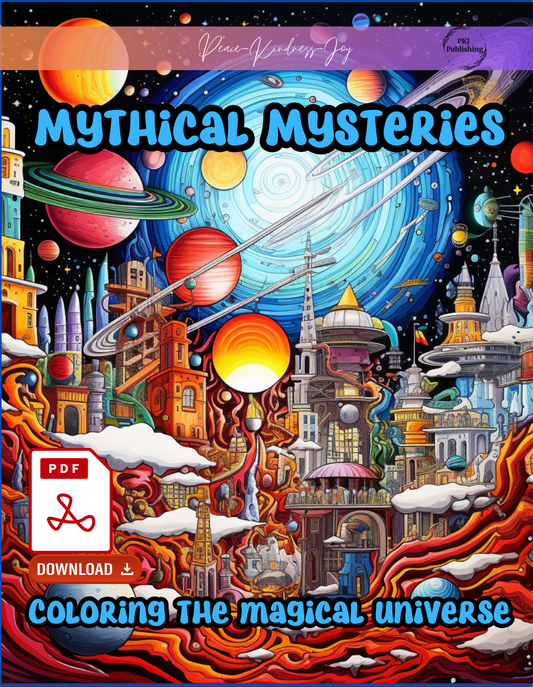 Digital PDF Mythical Mysteries: Coloring the Universe