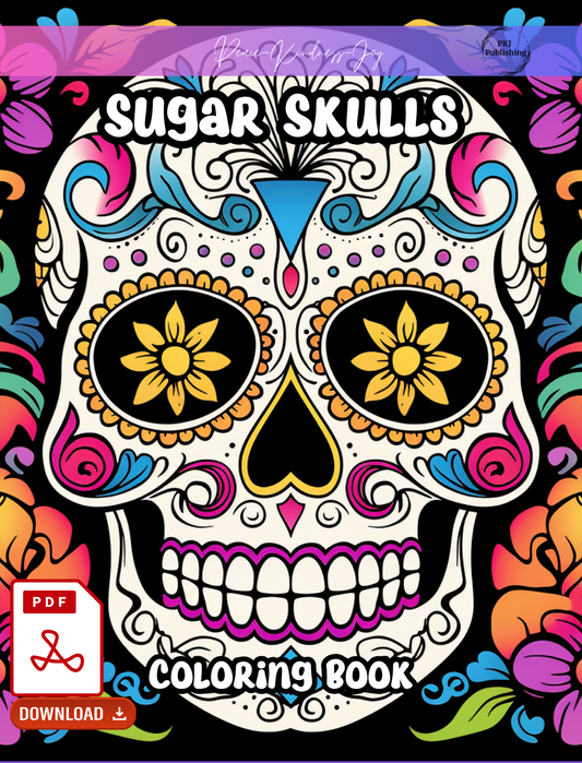 Digital PDF Sugar Skulls Coloring Book