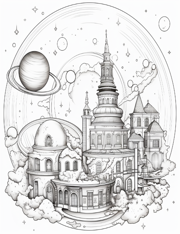 Digital PDF Mythical Mysteries: Coloring the Universe