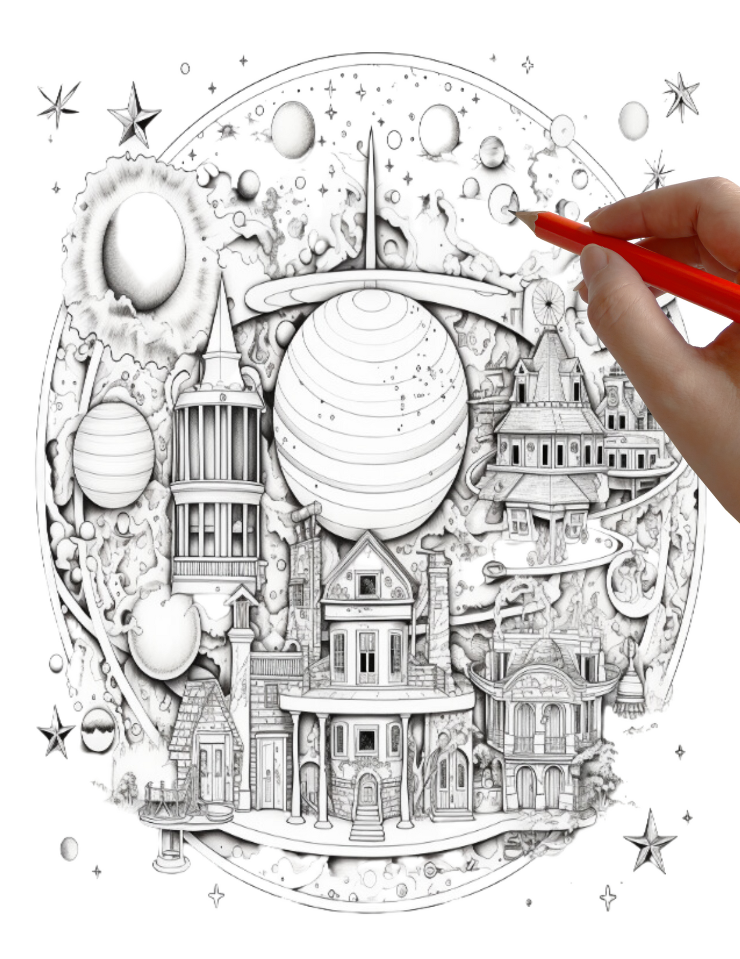 Digital PDF Mythical Mysteries: Coloring the Universe