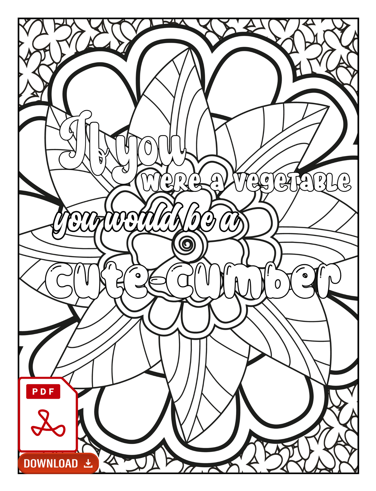 Digital PDF Love Quotes Coloring Book